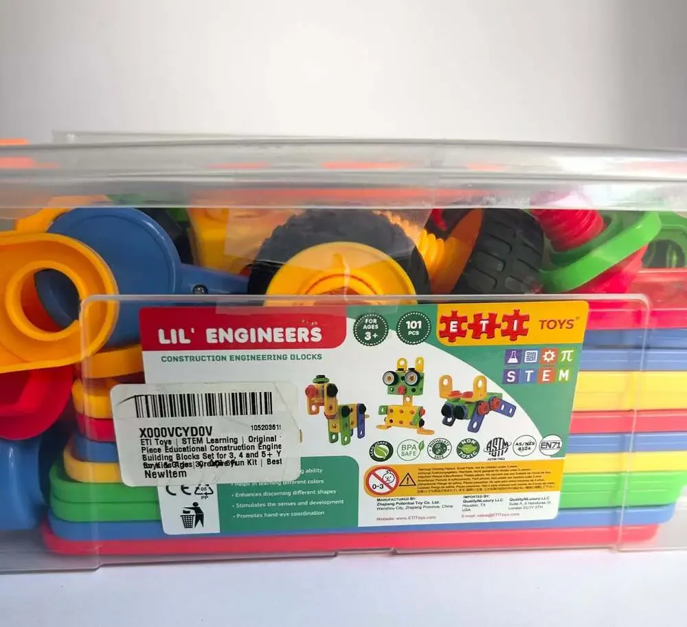 ETI Toys Lil' Engineers 101-Piece Construction Engineering Blocks Set
